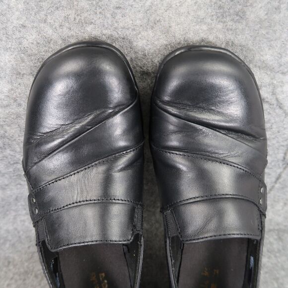 Clarks Shoes Womens 7 Clog Slip On Fashion Comfort Leather Career Walking Black - Picture 9 of 14